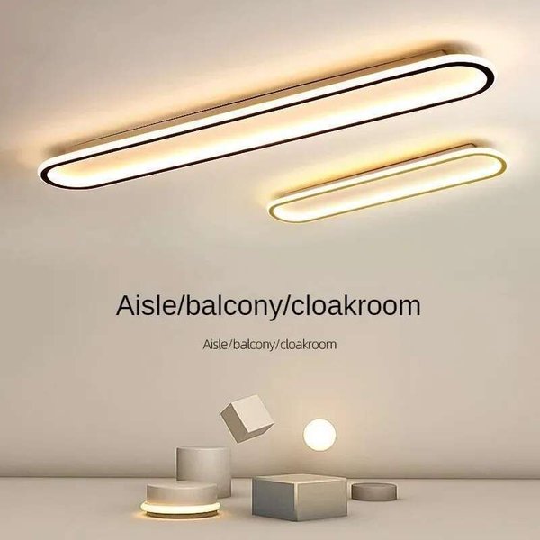 Longue bande LED plafonniers moderne Simple couloir allée balcon vestiaire chambre porche lampe maison intérieur décor éclairage lampes