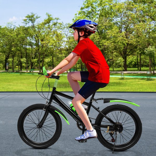 20" Kinder Mountainbike 7 Geschwindigkeiten Fahrrad Dual-Scheibenbremsen Unisex Kinderfahrrad Höhenverstellbar Jungen Mädchen Reiten Fahrrad