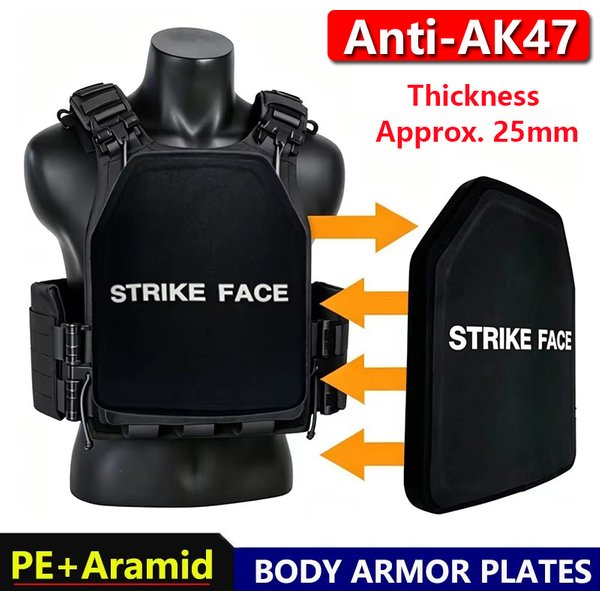 Level 3 UHMWPE+Aramid-Platte 25X30CM Taktischer Einsatz Selbstverteidigungs-Rucksack-Deck-Verteidigungsschild