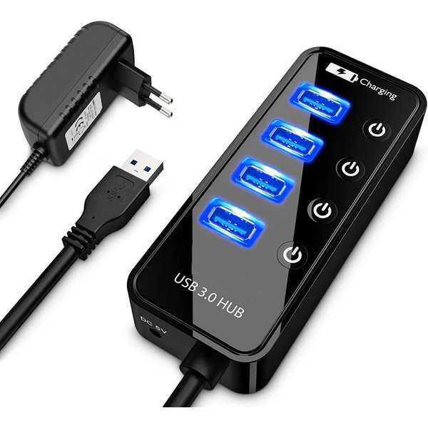 Chargeur de téléphone intelligent avec adaptateur secteur, HUB USB 3.0, 4 ports, multi pour ISub, MacPlePro, ordinateur PC, ordinateur portable, accessoires pour ordinateur portable