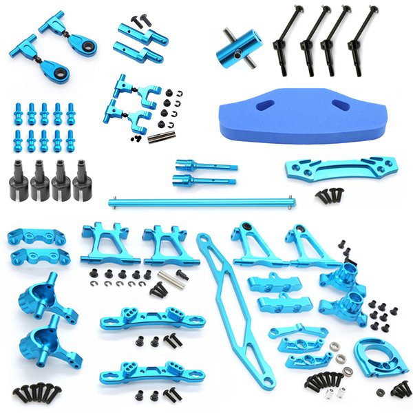 Kit de pièces de mise à niveau complet RC TT-02 en aluminium : arbre de transmission, bras oscillant, coupelle de direction, CVD, base de moteur pour voiture de route Tamiya TT02 1/10