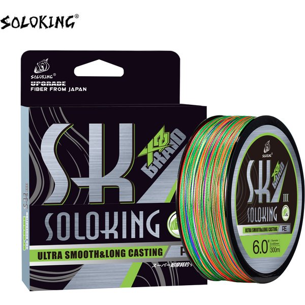 SOLOKING SK8 PE Fishing Line X8 150M/300M/500M Fishing Wire Strong PE Braid Fishing Line 18-100LB Multifilament Fishing Wire
