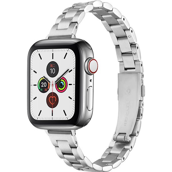 Link Bracelet for Apple Watch Band 40mm 41mm 42mm 44mm 45mm 46mm Women Slim Stainless Steel Strap iWatch Series 5 6 7 8 9 10 SE