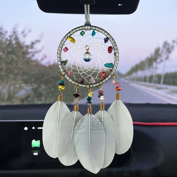 Carillon éolien attrape-rêves créatif, plume tissée à la main, pendentif de voiture, rideau de chambre à coucher, ornements suspendus, cadeau de Festival, décoration de la maison
