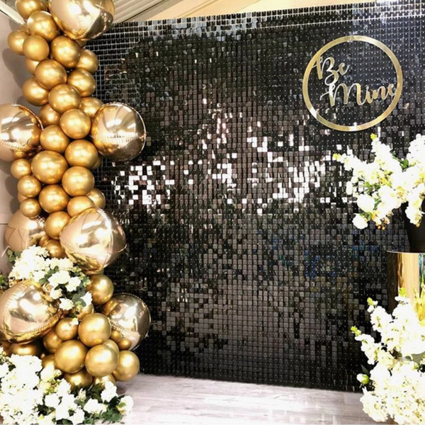 12pcs/lot Square Sequin Board Gold Silver Shimmer Wall for Wedding New Birthday Party Backdrop Wall for Baby Shower Party Decor