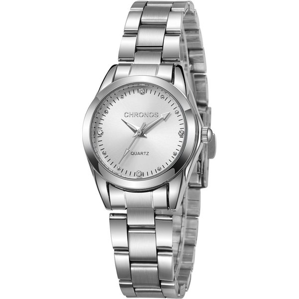 CHRONOS Damenuhren, luxuriöse Quarz-Armbanduhr mit funkelndem Strass-Zifferblatt, Kleid-Armbanduhr für Damen, Relogio feminino