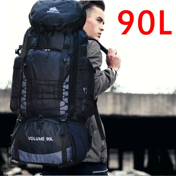 Große 90L Reisetasche Camping Rucksack Wandern Armee Klettern Taschen Bergsteigen Sporttasche Outdoor Schulter Rucksack Männer Frauen