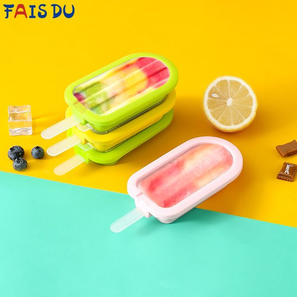 FAIS DU-Moules à Glace Empilables en Silicone, Réutilisables, pour Dessert, à Faire Soi-Même, avec Bâton à Proximité