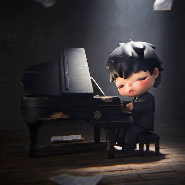 POP MART Hirono The Pianist Figure Limited Edition Limited to 2pcs per order