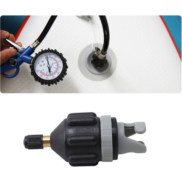 Langlebiger Luftventil-Adapter, verschleißfester Luftventil-Adapter für Ruderboote, aufblasbarer Nylon-Kajak-Pumpenadapter für SUP-Board