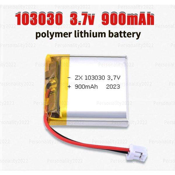 103030 Akku 3,7V 900mAh Lithium-Polymer Wiederaufladbare Li-Ionen-Batterien 2LiPo für Kopfhörer Bluetooth-Lautsprecher Ventilator Luftreiniger