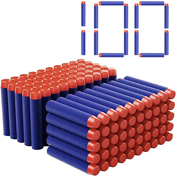 Balles bleues à tête ronde solide pour odorNerf Series Blasters, fléchettes de recharge, jouet pour enfants, accessoires, 100 cm, 7.2 pièces