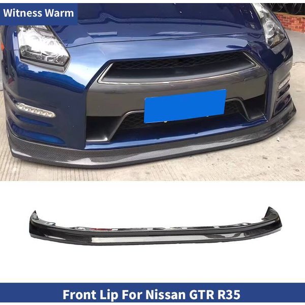 Pour Nissan Gtr R35 pare-chocs avant lèvre becquet séparateur Frp fibre de carbone pelle avant 2008 2009 2010 2011
