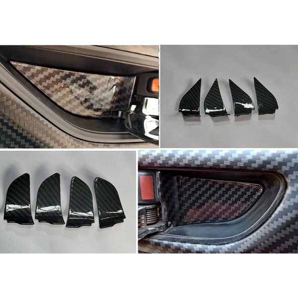 4Pcs Car Inner Door Handle Bowl Sticker Car Interior Decorative Trim Accessories for Subaru Forester Outback Legacy Impreza XV