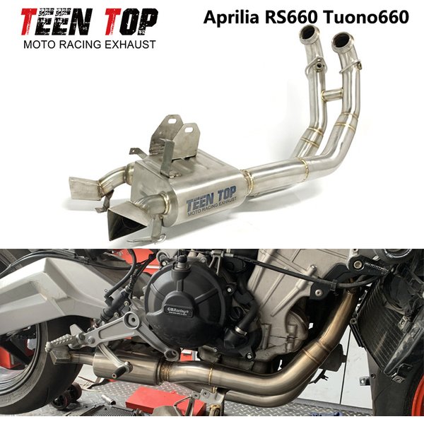 Rura wydechowa ze stali nierdzewnej do motocykla Aprilia RS660 Tuono660, układ wydechowy, wyścigowy tłumik, wydech pod ramę, Moto