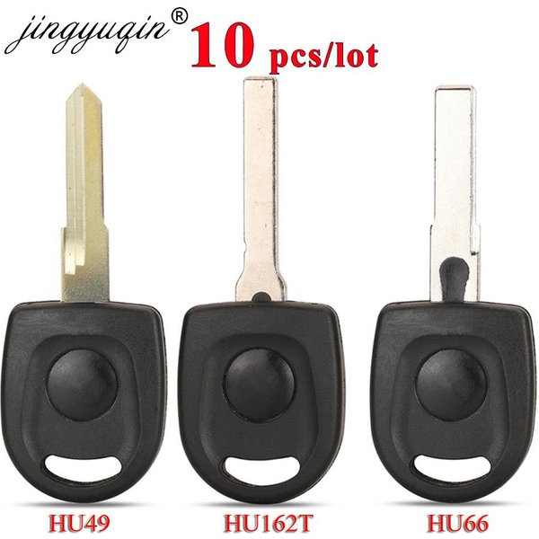 Jingyuqin 10pcs/lot For VW Transponder Key Shell Case Car Key Blank for Passat B5 Voayage Golf Jetta Polo Bora