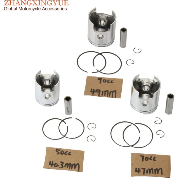 Kit de piston de moto pour Yamaha, moteur Minarelli, DT50 Endflats, DT50X, SM TZR, DT, 50cc, R LC, 2T, AM6, 40.3mm, 47mm, 49mm