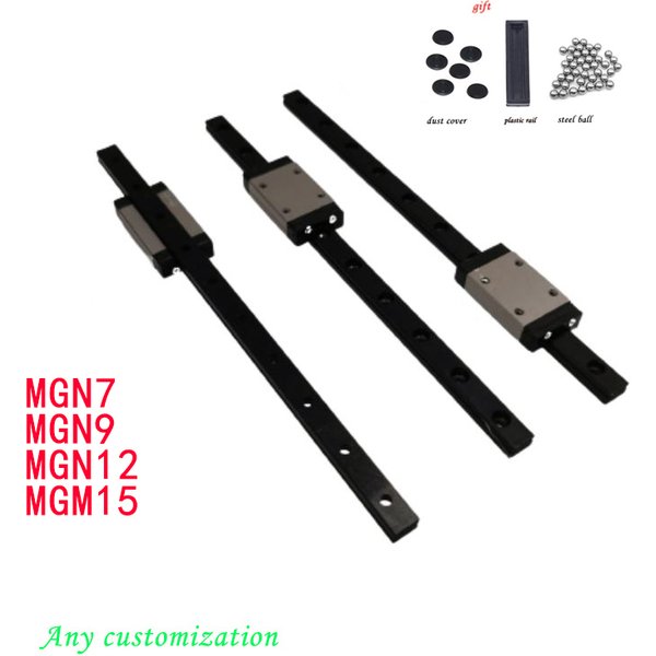Glissière de rail linéaire l'inventaire CNC, MGN12, MGN9, MGN15, MGN7, 300mm, 350mm, 400mm, 450mm, 500mm, 600mm, Guide de rail linéaire, 1PC, 1PC, MGN Cheshire Age