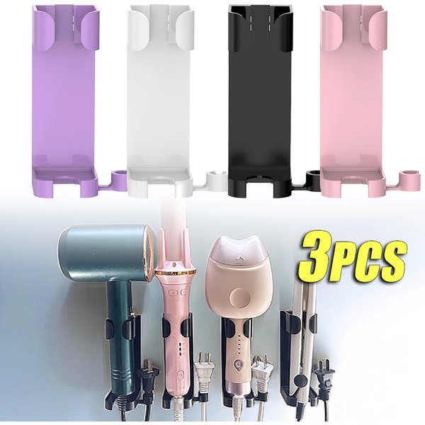 Curling Hair Straightener Holder Curling Tray Hooks Wall Mounted Hair Dryer Organizer Hooks for Bathroom Household Goods