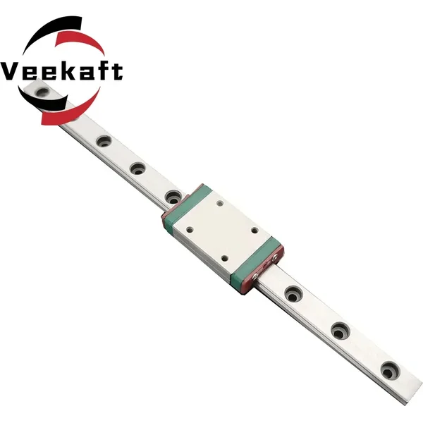 Veekaft MGN3 MGN5 440C Edelstahl-Linearführung 1PC Linearführung und 1PC MGN Block L100-800mm für CNC-Teile 3D-Drucker