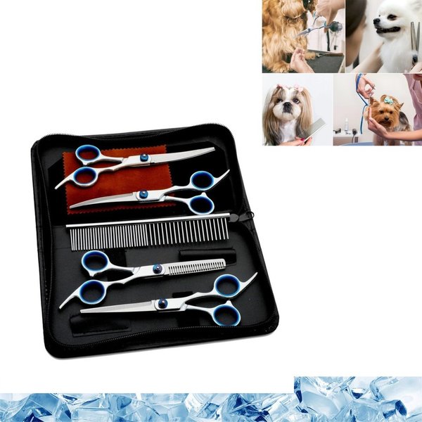 Professionelles Hundehaarscheren-Set Gebogene Fellzange Mit Pfotenschere Gerade Gebogen
