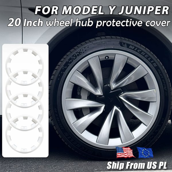 Anneau de Protection de moyeu de roue de 20 pouces, pour Tesla modèle Y Juniper 2025, protecteur de Patch Helix 2.0, couvercle de Protection de roue ABS extérieur automobile