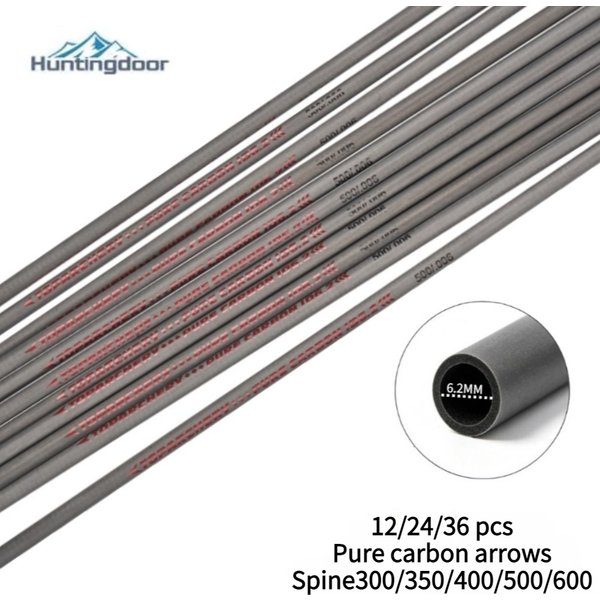 31'' Reiner Carbon-Pfeilschaft, Innendurchmesser 6,2 mm, Spine 300-600, Pfeilrohr für Compound-, Recurve- und traditionelle Bögen, Bogenschießen, DIY