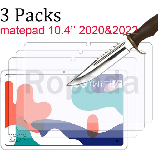 Protecteur d'écran en verre trempé, 3 pièces, pour Huawei Matepad 10.4 2022, 3 paquets de films de protection pour tablette