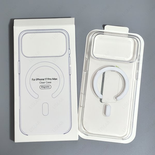 Original MagSafe Transparente Handyhülle für iPhone 18 17 16 15 14 13 12 Pro Max Mini mit kabellosem Laden und Touch-Kamera-Taste