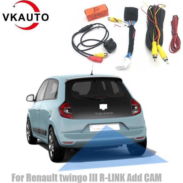 VKAUTO caméra de recul pour Renault twingo III 2019 2020 kit bricolage pour r-link affichage multifonction caméra de stationnement de recul
