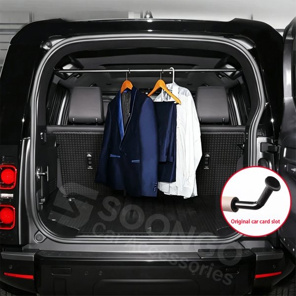 Pour le nouveau Land Rover Defender 90/110 : Barre de séchage pour vêtements dans le coffre, accessoires de modification intérieure