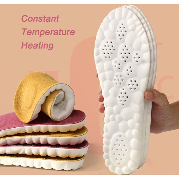 Semelles thermiques auto-chauffantes pour semelles de pieds pour femmes homme semelle intérieure chaude de sports d'hiver en peluche épaississant coussinets à température constante