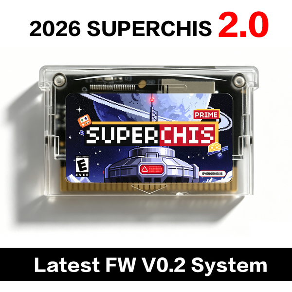 2026 SuperChis 2.0 Prime Chiscart Game Reader Cart 5000 w 1 dla GBA/NDS/GBA SP/GB Player SDRAM Zasilany pamięcią SuperFW NOR Flash