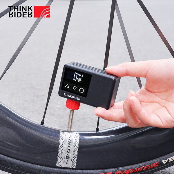 ThinkRider 120 PSI Portable vélo de poche pompe à Air électrique MINI gonfleur de pneu pour vélo affichage de jauge numérique