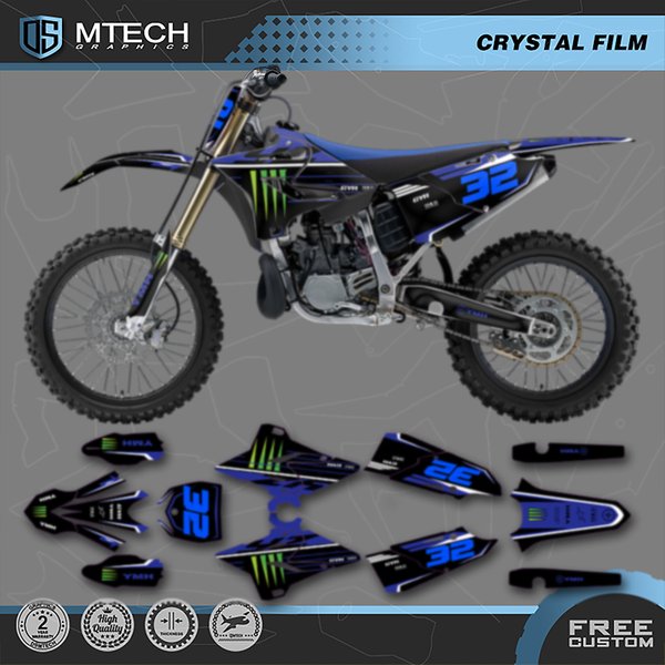 DSMTECH Motorcycle Graphics Decals Stickers kits For YAMAHA YZ125 YZ250 YZ 125 250 2015-2021 YZ250X 2016-2021 004