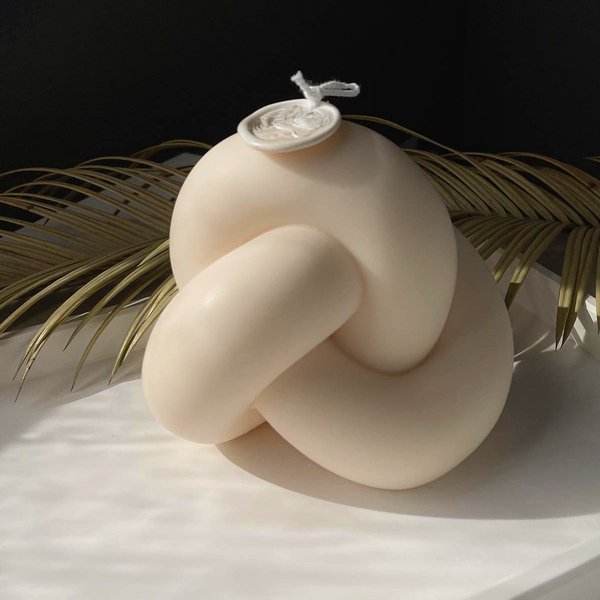 Tie Rope Ball Twisted Knitted Knots Candles Molds Tube Knot Candle Silicone Mold for Unique Weird Gift