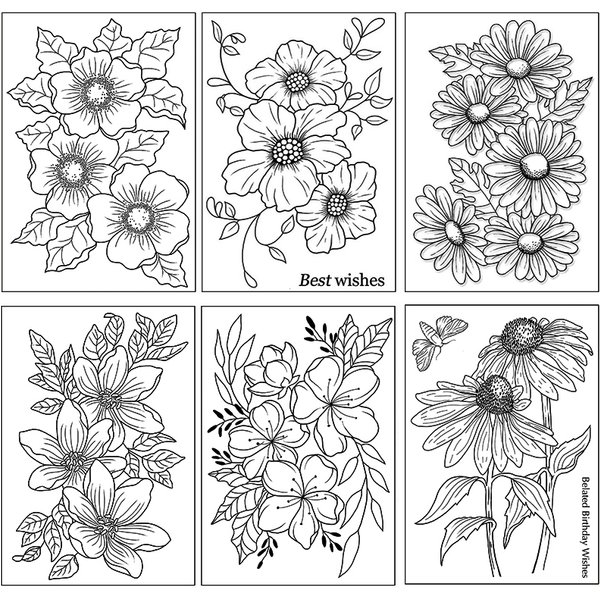 Timbres en Silicone transparent avec fond de fleur, pour Scrapbooking, décoration de cartes, bricolage, matériel pour Scrapbook, fournitures artisanales 11x16cm