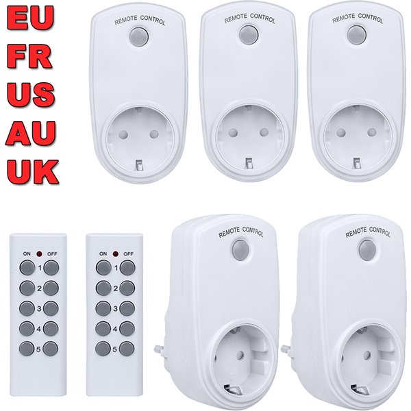 Prise de courant avec télécommande intelligente sans fil, interrupteur de lumière, prise de courant, prise ue avec télécommande