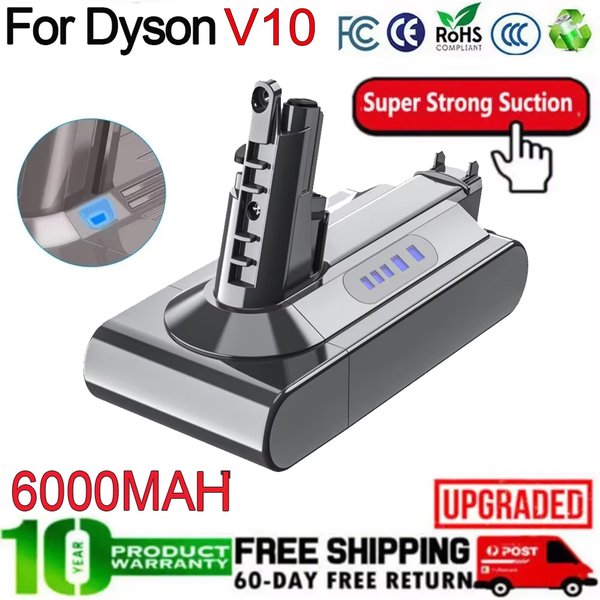 Zamiennik baterii 6000mAh do Dyson V10, pasuje do Dyson SV12 Motorhead V10 Animal Pro Trigger, bezprzewodowy odkurzacz, elektronarzędzia.