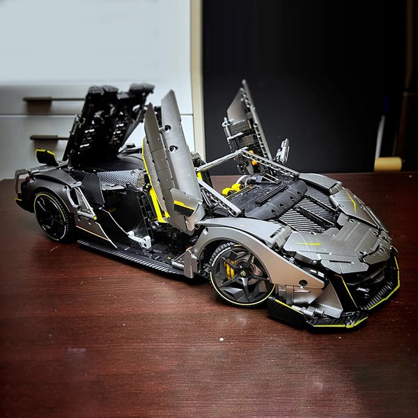 3392 Teile Klemmbausteine Autos Technische Einzigartiger Sportwagen Baukasten, 1:8 Mechanisches Ultimativer Sportwagen Modellbausatz, Sammler Auto Bausteine Set Spielzeug für Jungen Erwachsene