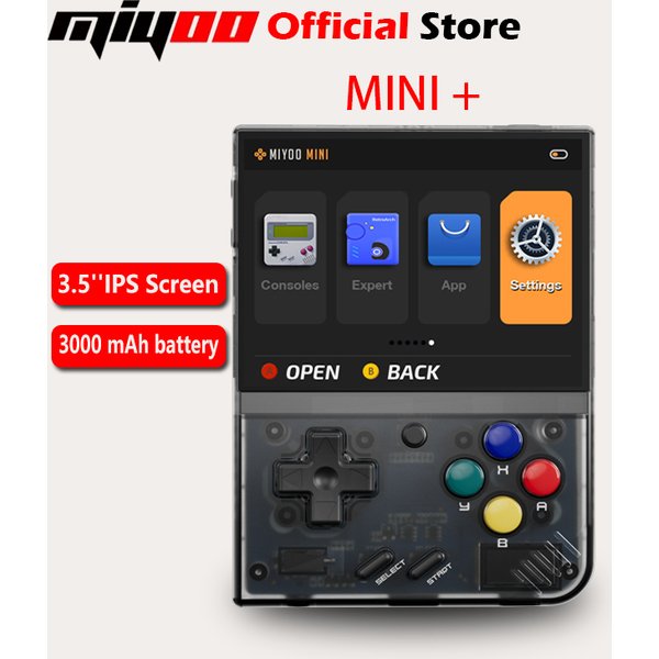 MIYOO Mini Plus przenośna przenośna konsola do gier Retro 3,5-calowy ekran IPS HD prezent dla dzieci System Linux klasyczny emulator gier