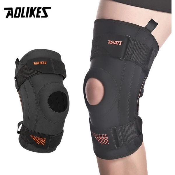 AOLIKES Spring Support Running Knee Pads Basketball Hiking Compression Shock Absorption Breathable Meniscus Knee Protector