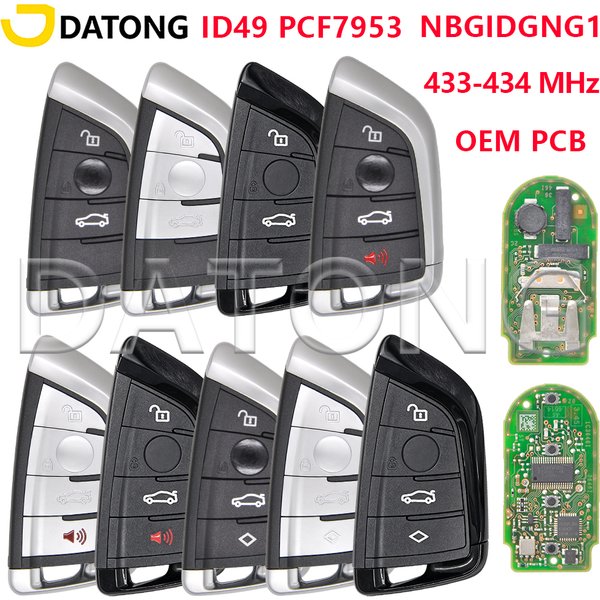 Télécommande Datong pour clé de voiture BMW F X5 X6 2014-2019, PCB d'origine ID49 PCF7953 NBGIDGNG1 434MHz, carte de proximité