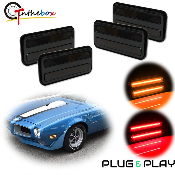 Auto vorne bernstein farben/weiß hinten rot LED Stoßstange Seiten markierung leuchten für 2014-2017 Pontiac Firebird/Trans Blinker Lichter