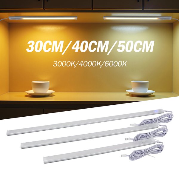 DC12V Unterbausensor-LED-Lichtleisten 30CM 40CM 50CM Möbel Tisch Küchenbeleuchtung Handbewegungs-Bewegungssensor Dimmer Lampen