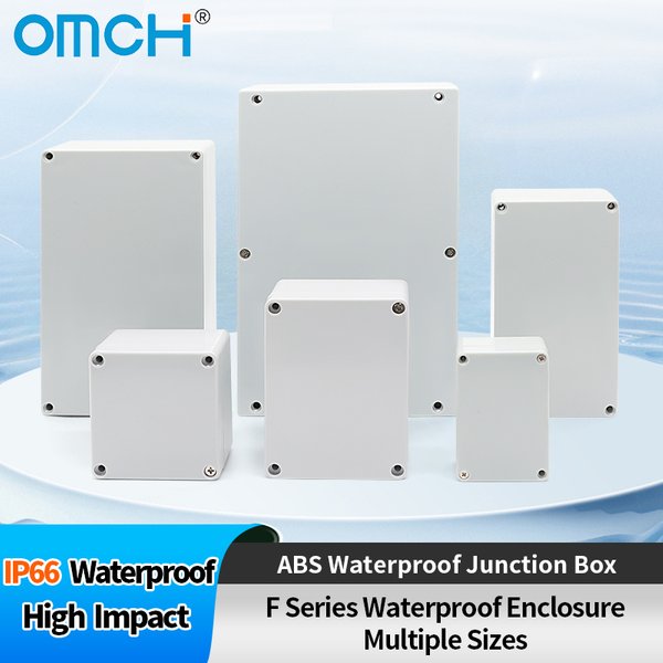 Boîte de jonction électrique étanche en plastique ABS pour extérieur, série OMCH F, IP66, avec vis et câbles, boîte de jonction de câbles étanche personnalisée