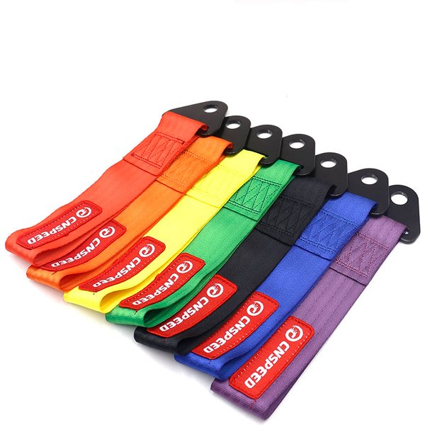 Universeller hochfester Nylon-Abschlepp gurt Autorennen-Abschlepp seile 28cm Auto-Anhänger Seile Stoßstangen anhänger max 2t Abschlepp gurt mit Mutter