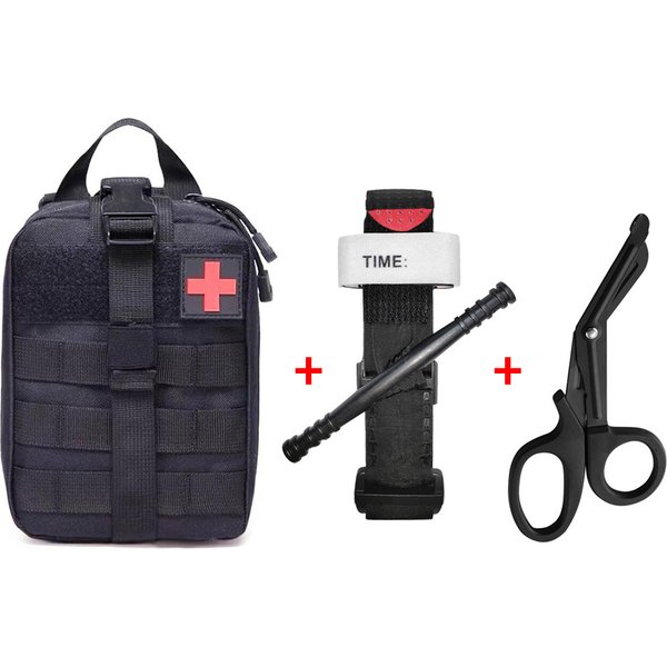 Trousse de premiers secours tactique pour chat, Kit d'urgence Portable pour l'alpinisme en plein air, ensemble de garrot d'entraînement de poche, sac de rangement pour camp de terrain