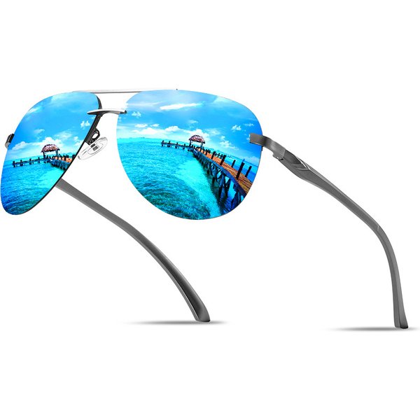 Ms mâle nouvelles lunettes de soleil polarisées classiques Dazzle couleur Film miroir printemps lunettes de soleil moto course pêche