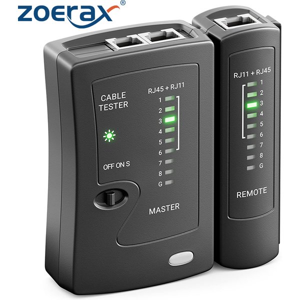 ZoeRax Network Ethernet Cable Tester for LAN RJ45 Cat5 Cat5e Cat6 Cat6a Cat7 UTP/Shielded Cable and RJ11 RJ12